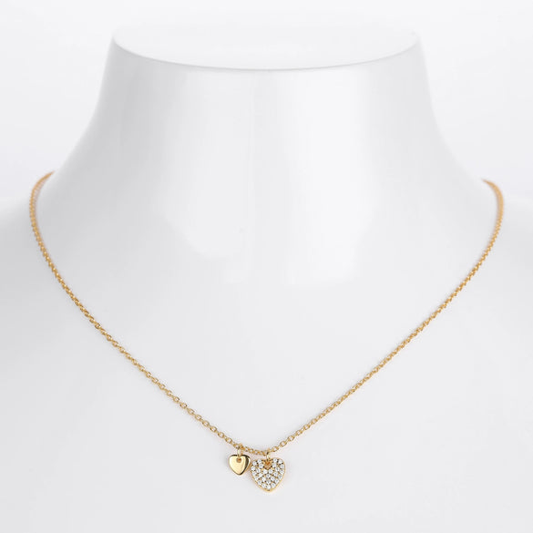 Wholesale S925 Sterling Silver Inlaid Zircon Heart Clavicle Chain For Women