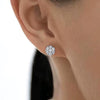 Wholesale S925 Sterling Silver Inlaid Zircon Hexagonal Earrings With Elegant Charm And Advanced Sense For Women