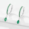 Wholesale S925 Sterling Silver Ins Wind Earrings With Encrusted Diamond Horse Eye Stone And Insect Pattern For Women