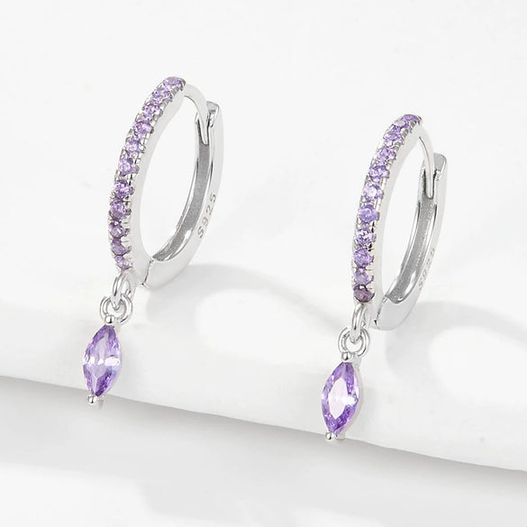 Wholesale S925 Sterling Silver Ins Wind Earrings With Encrusted Diamond Horse Eye Stone And Insect Pattern For Women