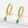 Wholesale S925 Sterling Silver Ins Wind Earrings With Encrusted Diamond Horse Eye Stone And Insect Pattern For Women