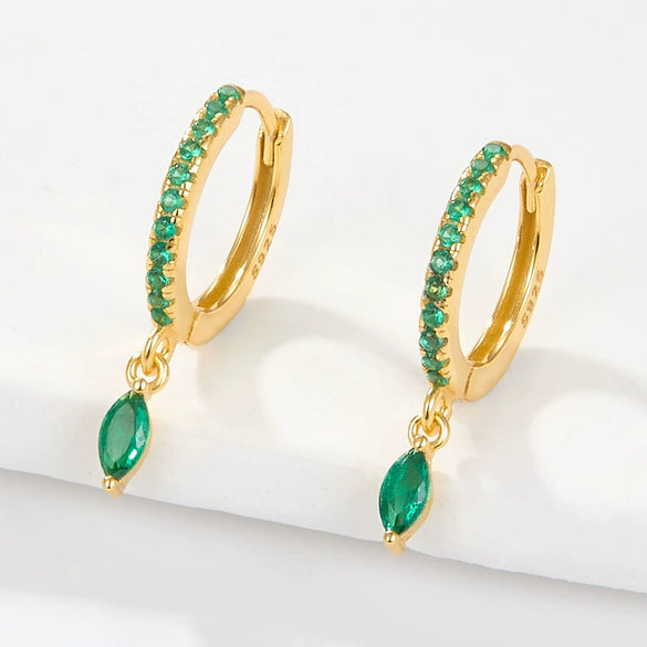 Wholesale S925 Sterling Silver Ins Wind Earrings With Encrusted Diamond Horse Eye Stone And Insect Pattern For Women
