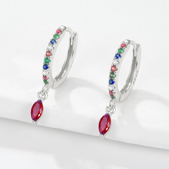Wholesale S925 Sterling Silver Ins Wind Earrings With Encrusted Diamond Horse Eye Stone And Insect Pattern For Women