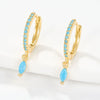 Wholesale S925 Sterling Silver Ins Wind Earrings With Encrusted Diamond Horse Eye Stone And Insect Pattern For Women