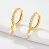 Wholesale S925 Sterling Silver Ins Wind Earrings With Encrusted Diamond Horse Eye Stone And Insect Pattern For Women