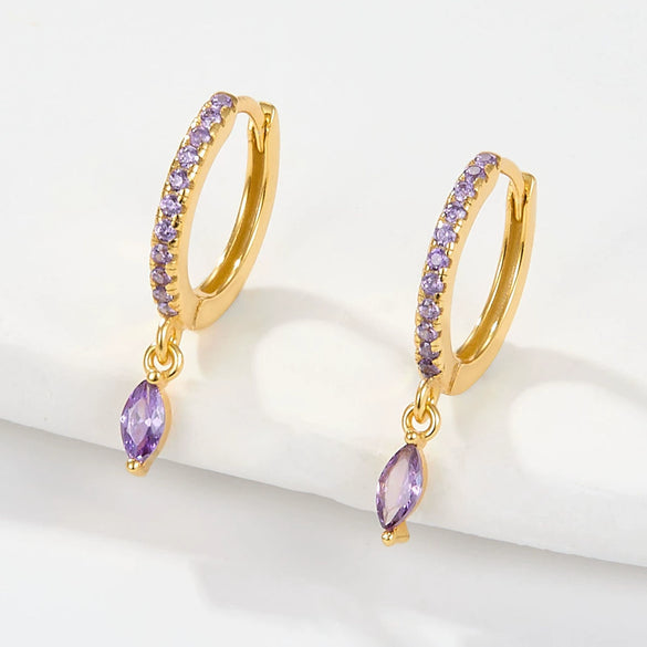 Wholesale S925 Sterling Silver Ins Wind Earrings With Encrusted Diamond Horse Eye Stone And Insect Pattern For Women