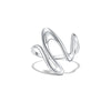 Wholesale S925 Sterling Silver Irregular Geometric Design Electroplated Platinum Or 18K Gold Fashion Ring For Women