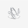 Wholesale S925 Sterling Silver Irregular Geometric Design Electroplated Platinum Or 18K Gold Fashion Ring For Women
