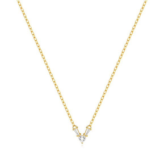 Wholesale S925 Sterling Silver Irregular Geometric Love Necklace For Women With Electroplating Ochain