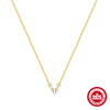 Wholesale S925 Sterling Silver Irregular Geometric Love Necklace For Women With Electroplating Ochain