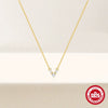 Wholesale S925 Sterling Silver Irregular Geometric Love Pendant Necklace With O Chain For Women Zirconia Treatment