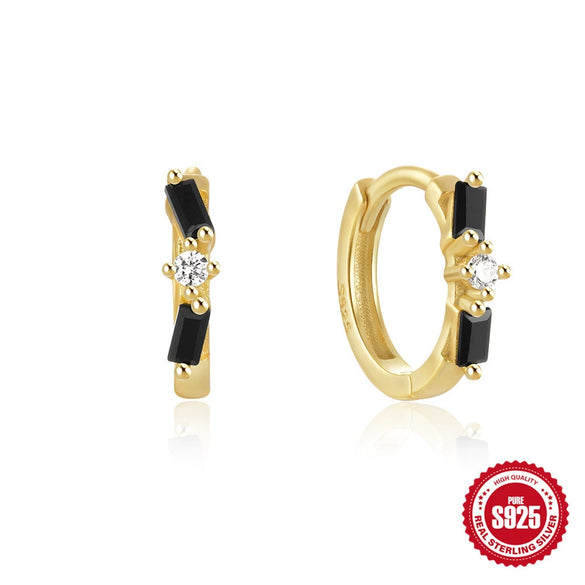 Wholesale S925 Sterling Silver Irregular Geometric Zircon Earrings With Electroplating For Women