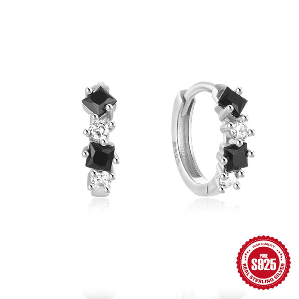 Wholesale S925 Sterling Silver Irregular Geometric Zircon Earrings With Electroplating For Women