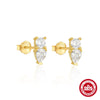 Wholesale S925 Sterling Silver Irregular Ladder Square Zircon Geometric Fashion Earrings With Electroplating For Women