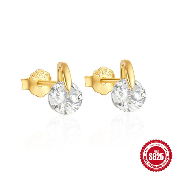 Wholesale S925 Sterling Silver Irregular Ladder Square Zircon Geometric Fashion Earrings With Electroplating For Women
