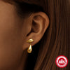 Wholesale S925 Sterling Silver Irregular Smooth Minimalist Drop Earrings With Electroplating