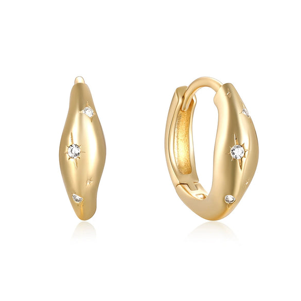 Wholesale S925 Sterling Silver Irregular Star Geometric Earrings With Electroplating Treatment