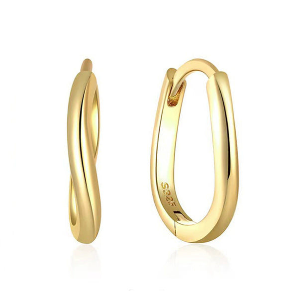 Wholesale S925 Sterling Silver Irregular Wave Geometric Fashion Simple Versatile Earrings