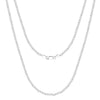 Wholesale S925 Sterling Silver Keel Chain Hiphop Unisex Necklace With Geometric Pattern