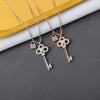 Wholesale S925 Sterling Silver Key Lock Necklace For Women With Cross Chain And Electroplating Treatment