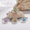 Wholesale S925 Sterling Silver Lace Flower Crystal Ring Set With Gems In Light Luxury Style