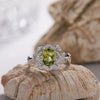 Wholesale S925 Sterling Silver Lace Flower Crystal Ring Set With Gems In Light Luxury Style