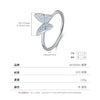 Wholesale S925 Sterling Silver Lady Style Butterfly Crystal Ring With Electroplating