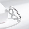 Wholesale S925 Sterling Silver Leaf Ring With Letters Numbers Text Electroplated Fashion Jewelry
