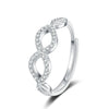 Wholesale S925 Sterling Silver Leaf Ring With Letters Numbers Text Electroplated Fashion Jewelry