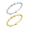 Wholesale S925 Sterling Silver Leaf Ring With Simple Classic Style And Electroplating Single Row Stacked Ring For Women
