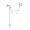 Wholesale S925 Sterling Silver Leaf Tassel Ear Clip Earrings With Flower Pattern And Electroplating For Women