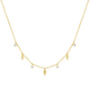 Wholesale S925 Sterling Silver Leaves Four Claw Diamond Stacked Collarbone Necklace For Women With Geometric Design And Electroplating