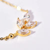 Wholesale S925 Sterling Silver Leaves Pattern Necklace Set With Diamonds For Women
