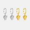 Wholesale S925 Sterling Silver Leopard Animal Ear Hanging Earrings With Geometric Design 18K Gold Electroplated For Women