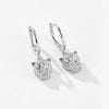 Wholesale S925 Sterling Silver Leopard Animal Ear Hanging Earrings With Geometric Design 18K Gold Electroplated For Women