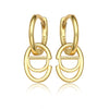 Wholesale S925 Sterling Silver Letter Earrings Simple And Highend Glossy Oval Niche Design Electroplated