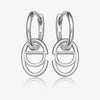 Wholesale S925 Sterling Silver Letter Earrings Simple And Highend Glossy Oval Niche Design Electroplated