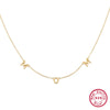 Wholesale S925 Sterling Silver Letter Necklace Niche Design Simple Versatile Clavicle Chain For Women Electroplated