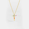 Wholesale S925 Sterling Silver Letter Pendant Necklace With 18K Gold Electroplating Simple And Fashionable