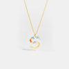 Wholesale S925 Sterling Silver Letter Pendant Necklace With 18K Gold Electroplating Simple And Fashionable