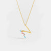 Wholesale S925 Sterling Silver Letter Pendant Necklace With 18K Gold Electroplating Simple And Fashionable