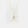 Wholesale S925 Sterling Silver Letter Pendant Necklace With 18K Gold Electroplating Simple And Fashionable