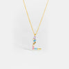 Wholesale S925 Sterling Silver Letter Pendant Necklace With 18K Gold Electroplating Simple And Fashionable