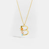 Wholesale S925 Sterling Silver Letter Pendant Necklace With 18K Gold Electroplating Simple And Fashionable