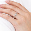 Wholesale S925 Sterling Silver Light Gold Embrace Gesture Ring With Geometric Design And Electroplating For Fashion Commuters