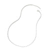 Wholesale S925 Sterling Silver Light Gold Rice Beads Geometric Ball Chain Necklace Electroplated Minimalist Stacked Style Unisex Clavicle Chain