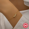 Wholesale S925 Sterling Silver Light Luxury All Match Bracelet With Row Diamond Encrusted And Geometric Design Electroplated And Real Gold Plated For Women