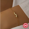 Wholesale S925 Sterling Silver Light Luxury All Match Bracelet With Row Diamond Encrusted And Geometric Design Electroplated And Real Gold Plated For Women