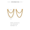Wholesale S925 Sterling Silver Light Luxury Chain Tassel Earrings With Geometric Pattern And Environmental Protection Electroplating
