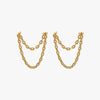 Wholesale S925 Sterling Silver Light Luxury Chain Tassel Earrings With Geometric Pattern And Environmental Protection Electroplating